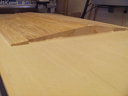 Suffolk table top in progress, upside down