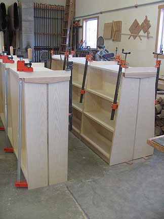 Low bookcases in progress