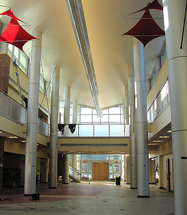 Library ceiling and metal elements