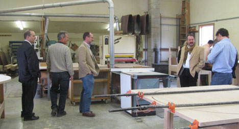 The Princeton group touring the workshop