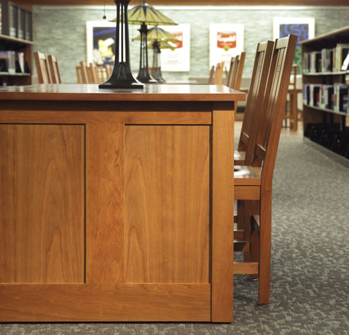 Study Table end panel, Sacred Heart University