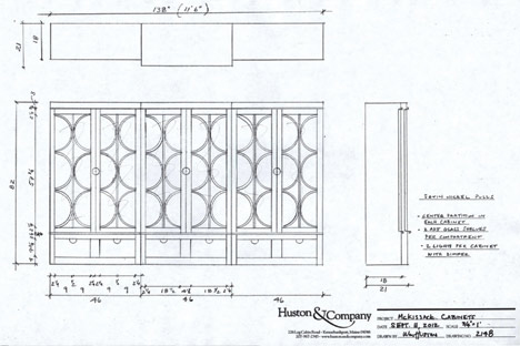 Shop Drawing of China Cabinet