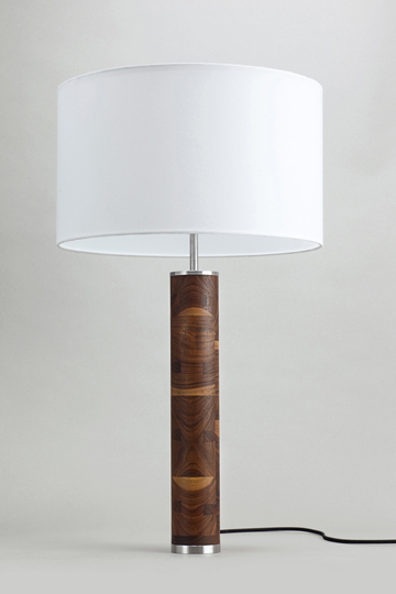 Hardwood and Steel Lamp by John Ford