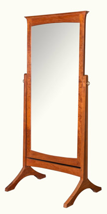 The Standing Mirror by Huston & Company, handcrafted, traditional design.
