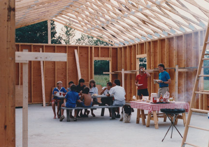 Gatherings of crew families are common in the summer of 1987
