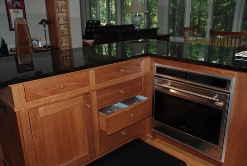The kitchen counter at Jillyanna's, modified for school use by Huston & Company