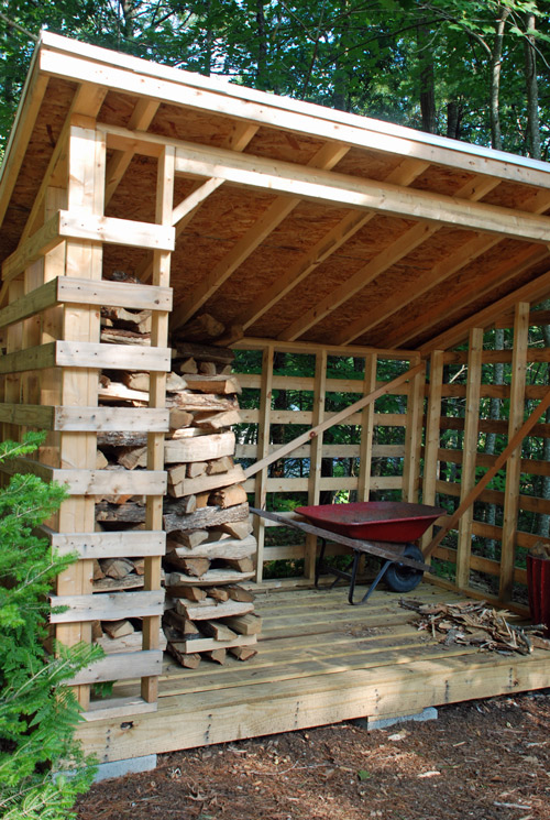 The wood shed that feeds the wood oven that bakes the pizzas that feed us.