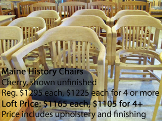 Maine History Chairs, in the loft at Huston & Company available for sale