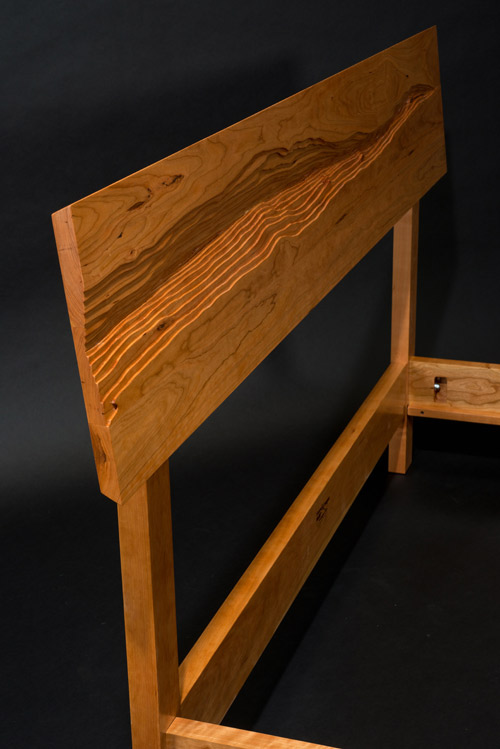 The Rivers Bed, solid cherry, by Huston and Company in Maine, handcrafted by Saer Huston