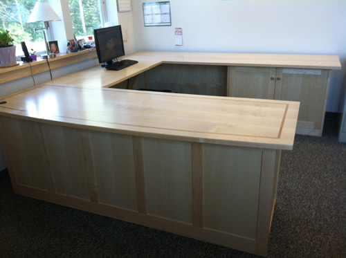 New desk at the Town of Winter Harbor Maine, by Huston & Company