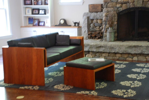 Handcrafted solid wood furniture by Huston of Kennebunkport Maine, Arris Sofa