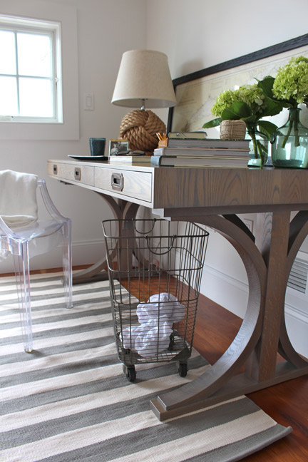 The Gates Desk, handcrafted by Huston and Company, solid oak Kennebunkport