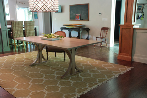 Brand new custom dining table by Huston & Company, Kennebunkport, Maine