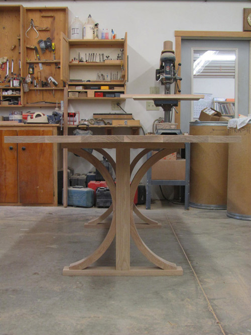 A custom Gates Table by Huston and Company. Handmade of solid oak.