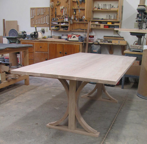 A custom handmade table at Huston & Company, Kennebunkport, Maine