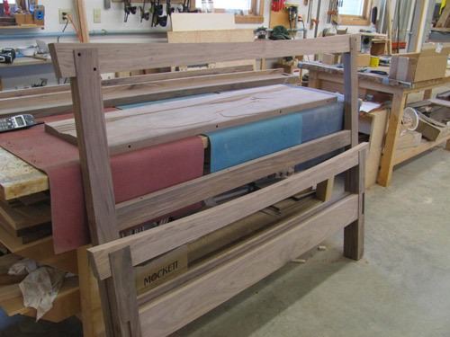 Custom handmade bed frame in Kennebunkport Maine