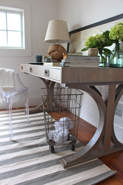 The Gates Desk. Shown in white oak with custom stain.