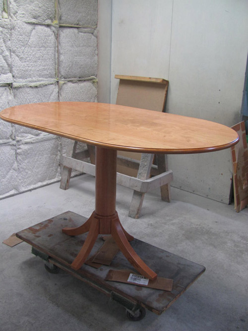 Hand build custom hardwood dining table by Huston and Company Maine