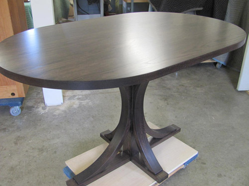 Custom studio dining table, handcrafted in Kennebunkport, Maine