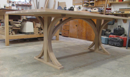 Gates Trestle Table designed and handcrafted by Huston and Company Maine