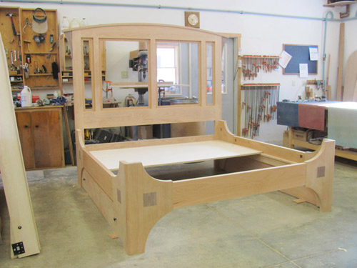 Custom bed, handcrafted in Kennebunkport, Maine. Huston & Company