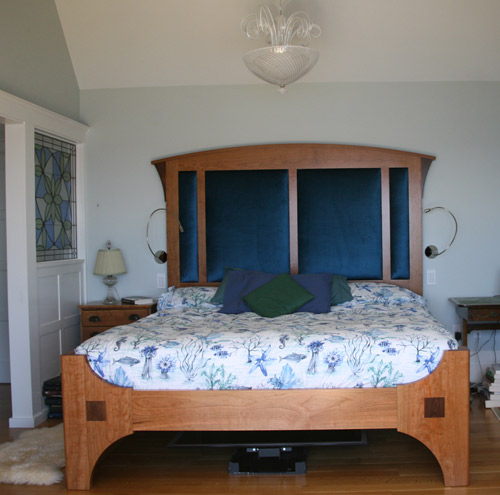 Huston & Company, Kennebunkport Maine, solid wood bed, custom designed