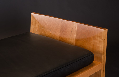 Handcrafted solid cherry bench by Huston & Company, for Ogunquit Museum
