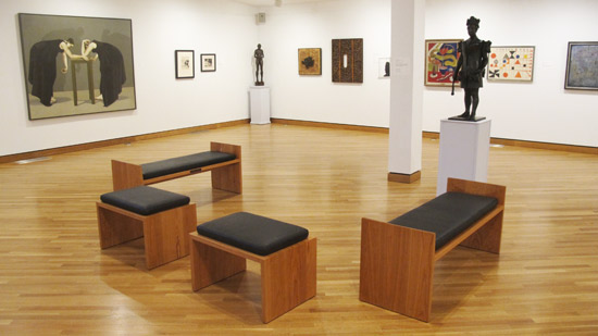 Huston and Company's new benches in the Ogunquit Museum of American Art