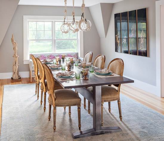 Huston, custom furniture, handcrafted, karu, landing design, maine, kennebunkport, steel, dining table