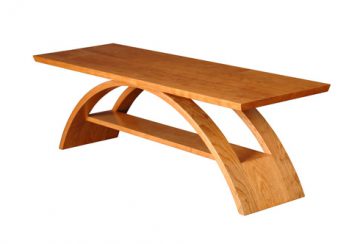 Balance, coffee table, modern coffee, cherry, Maine, custom furniture