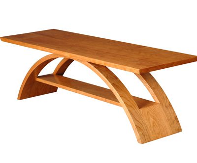 Balance, coffee table, modern coffee, cherry, Maine, custom furniture