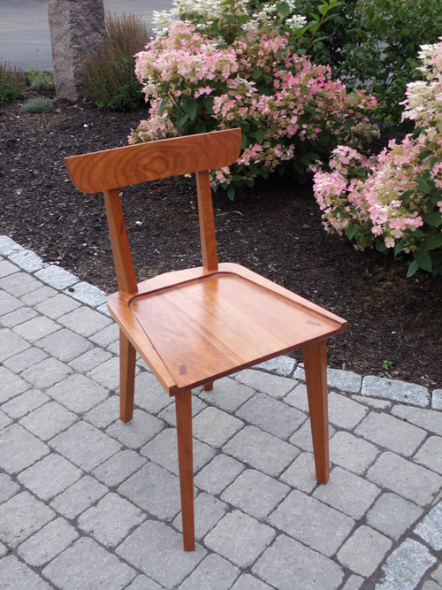 Shovel Chair, new design, custom furniture, MCM, modern chair, hardwood, handcrafted, Huston, Maine