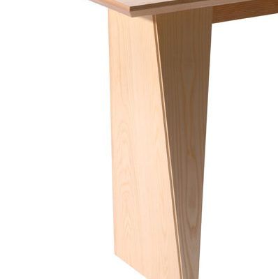 Detail: 5 Degree Console Table leg. Shown in Ash.