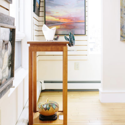 Artisan Pedestal Table. Shown in cherry.