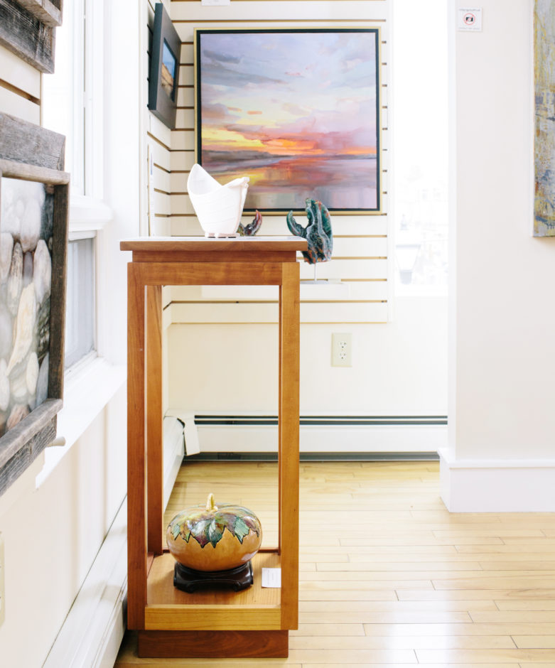 Artisan Pedestal Table. Shown in cherry.