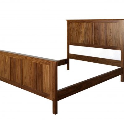 Cliff Island Bed. Rendered in walnut.