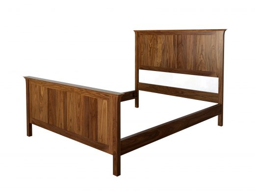 Cliff Island Bed. Rendered in walnut.