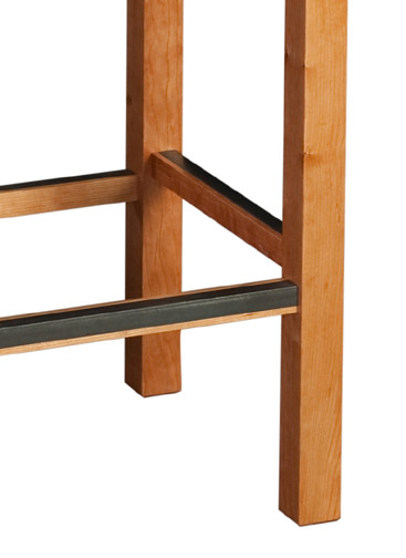The Colby Stool, detail. Shown in cherry.