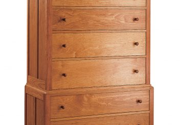 Davenport Tall Chest. Shown in cherry.
