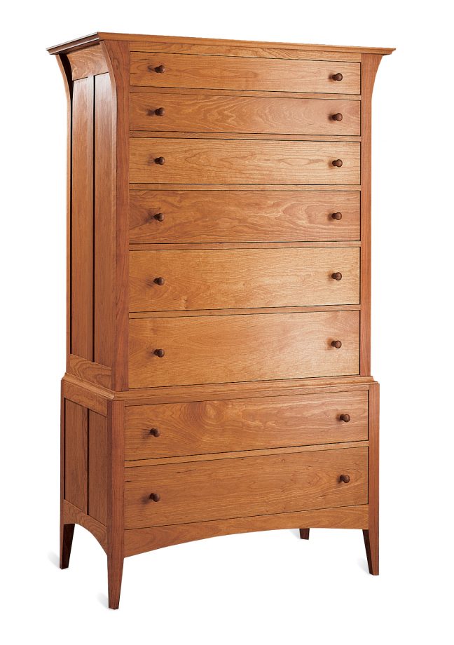 Davenport Tall Chest. Shown in cherry.