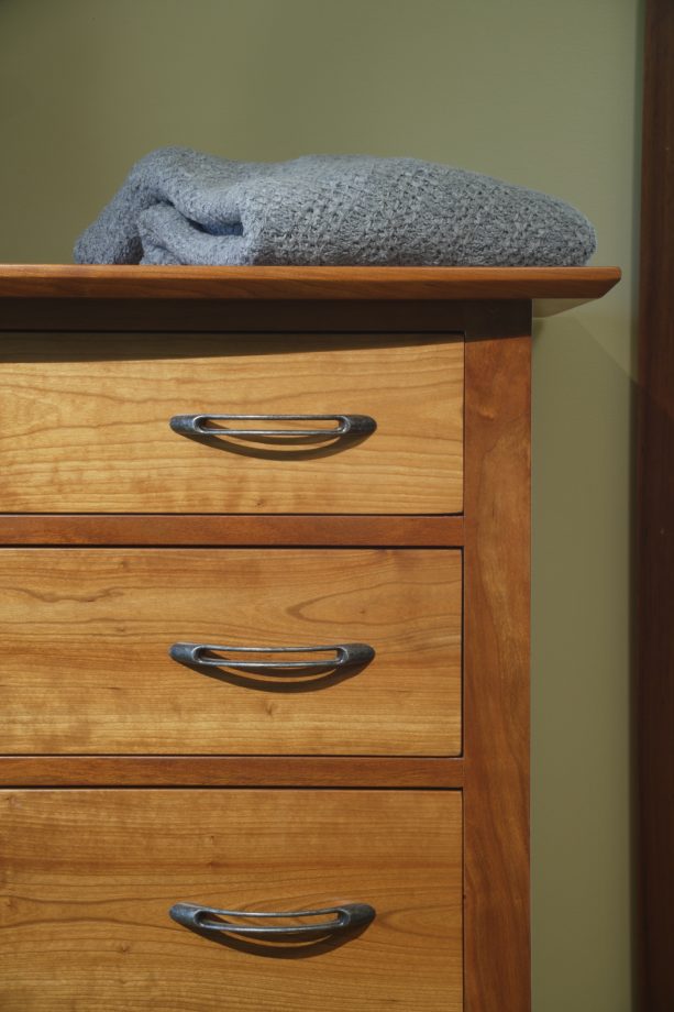 Dimarzio 6 Drawer Chest, detail. Shown in cherry.