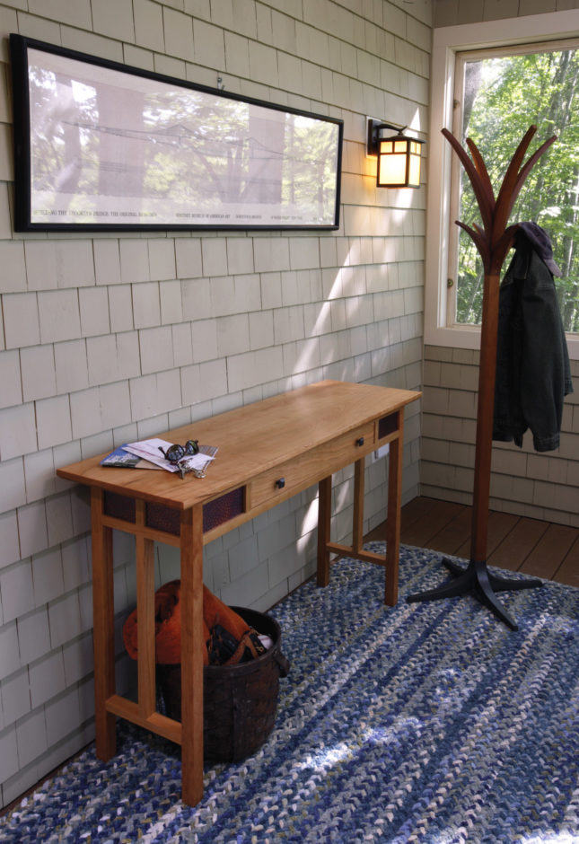 Duo Console Table, with drawer. Cherry.