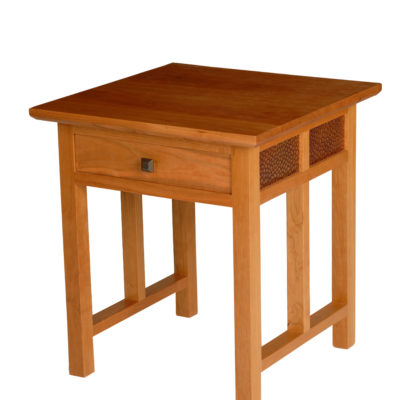 Duo End Table, with drawer. Shown in cherry.