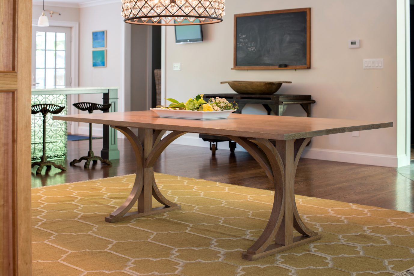 Gates Trestle Table. Shown in white oak with Gates finish.