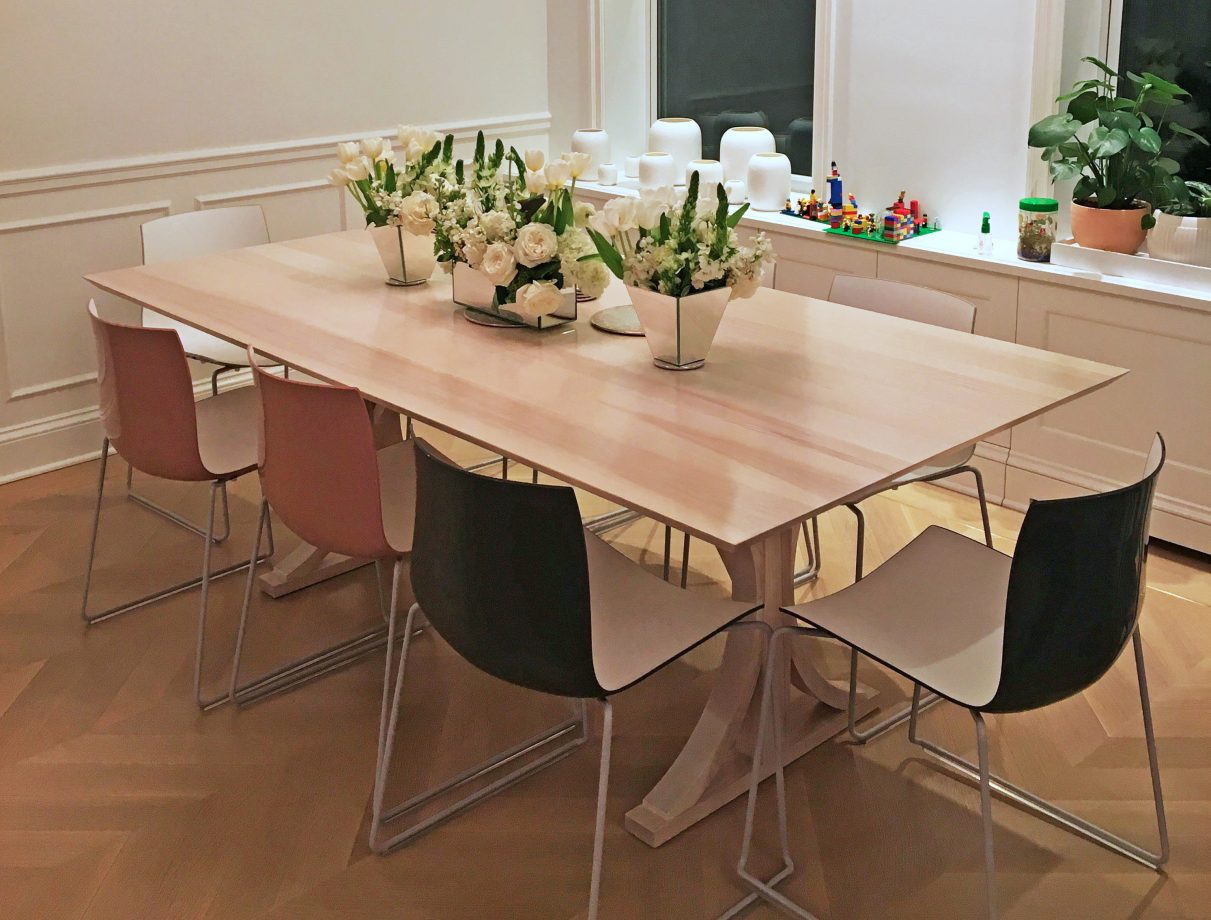 Custom Gates Trestle Table. Ash with Newton finish.