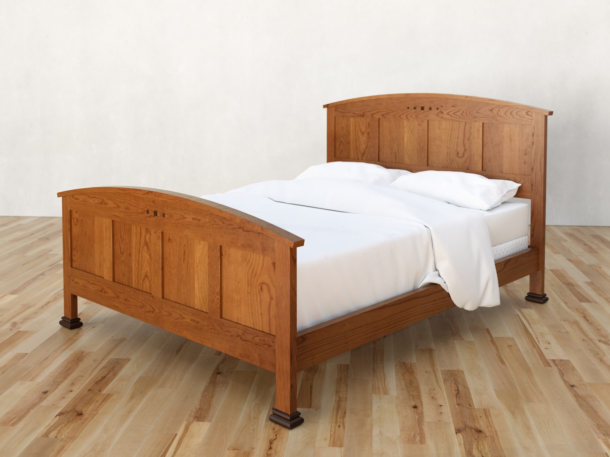 JP Bed, rendered in cherry.