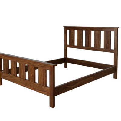 Kennebunk Slat Bed, rendered in walnut