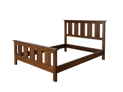 Kennebunk Slat Bed, rendered in walnut