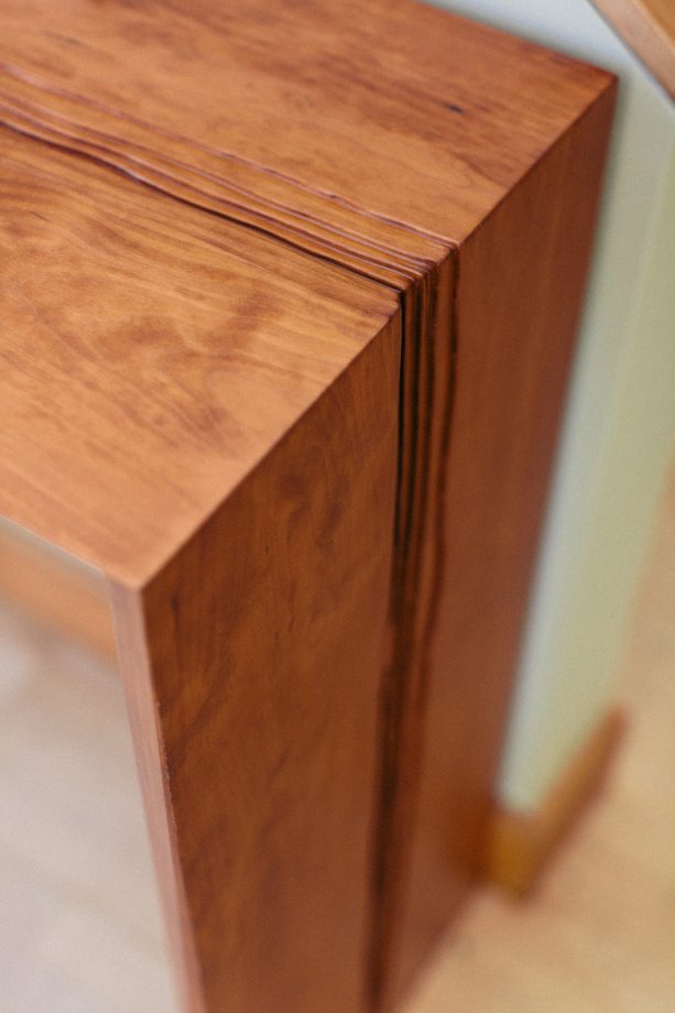Rivers Waterfall Console detail, cherry.