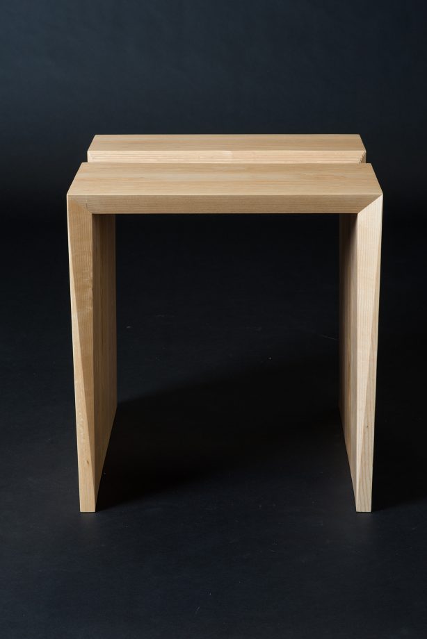 Rivers Waterfall End Table. Shown in ash.